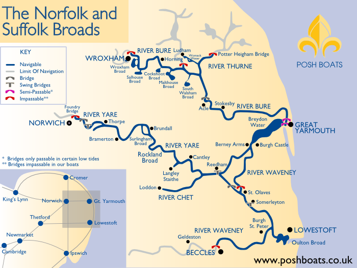 Norfolk Borads Map.